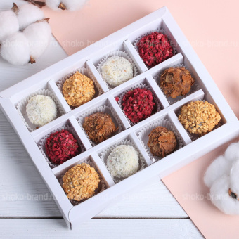 Набор шоколадных трюфелей ручной работы 12 шт