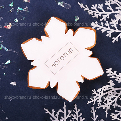 Пряник с логотипом Снежинка