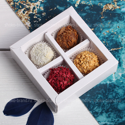 Набор шоколадных трюфелей ручной работы 4 шт